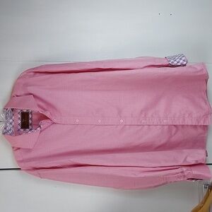 James Tattersall Mens Pink Button Down Dress Shirt Flip CUFF Preppy Sz.XXL